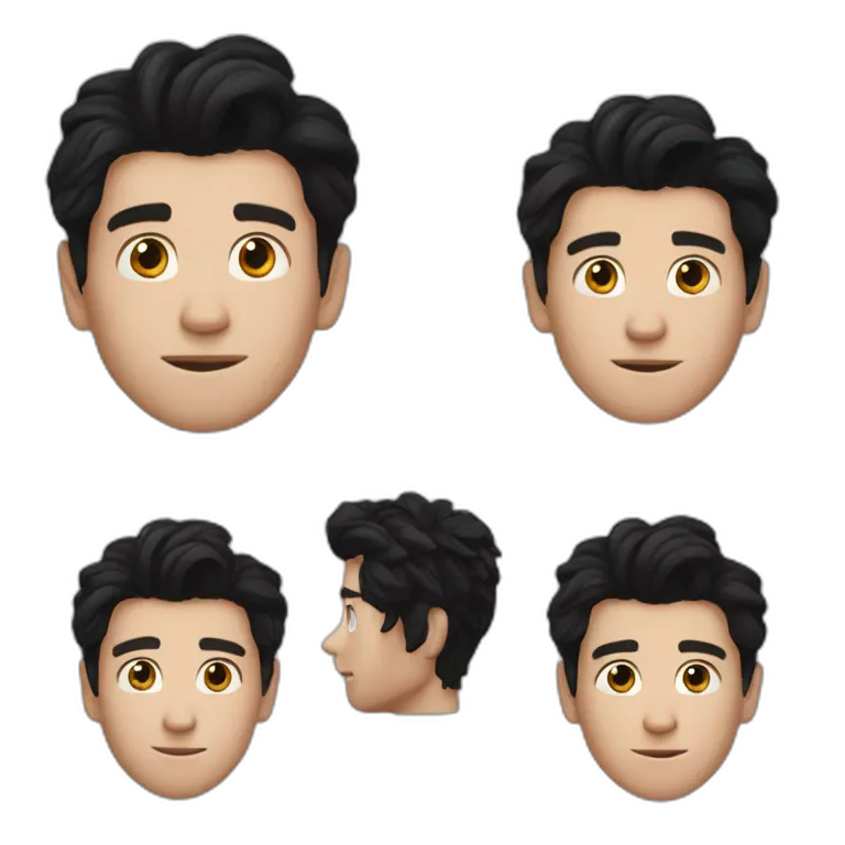 Tom holland with black hair