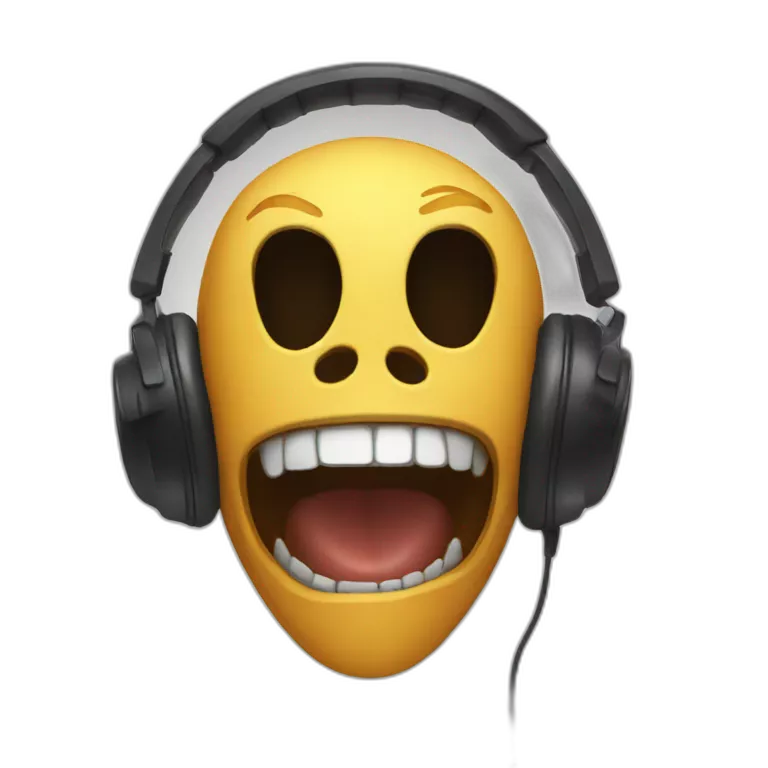 Scream mask with headphones
