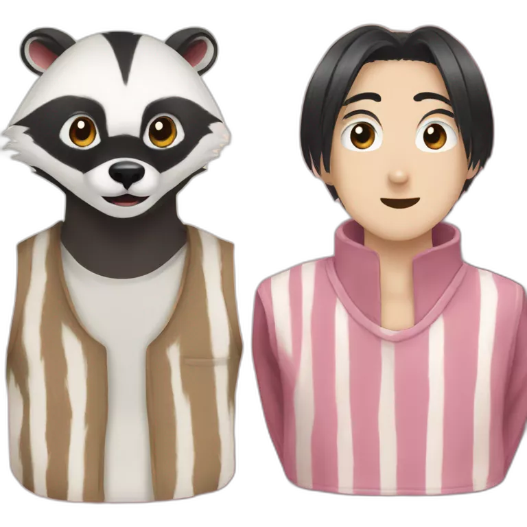 A badger and a narutomaki