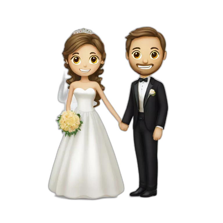 Silk wedding couple white round