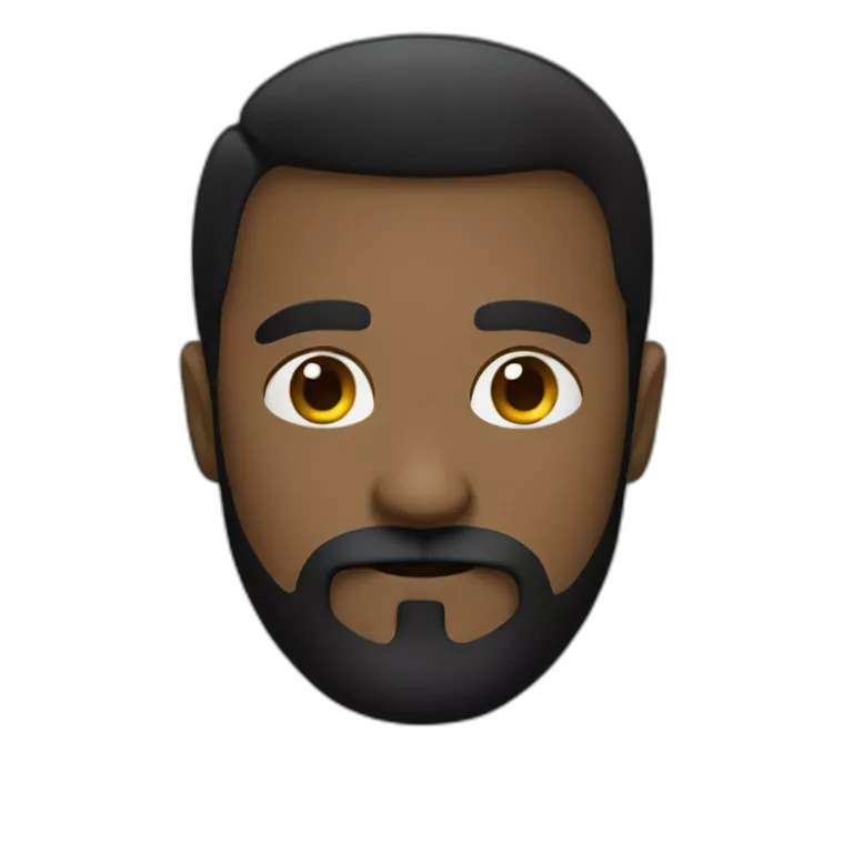 Man little moustache beard black clothes