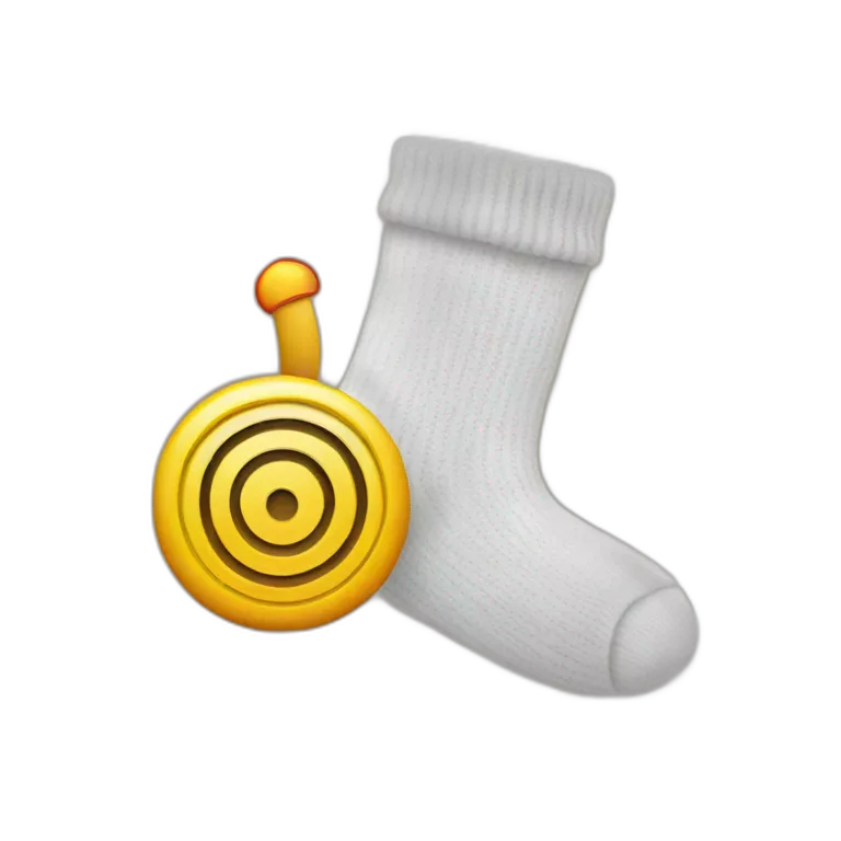 a sock and a target