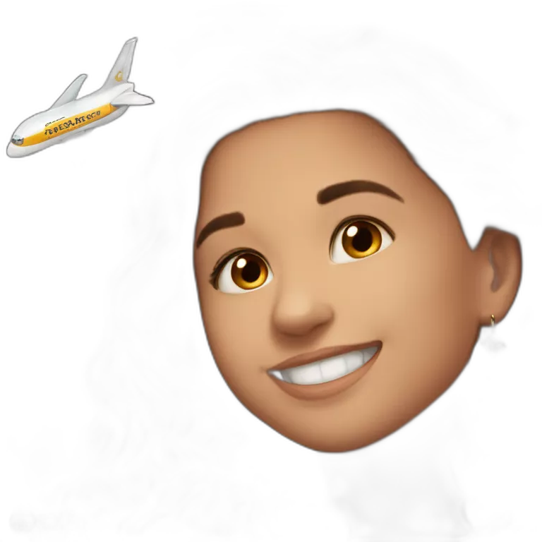 happy couple in airplane