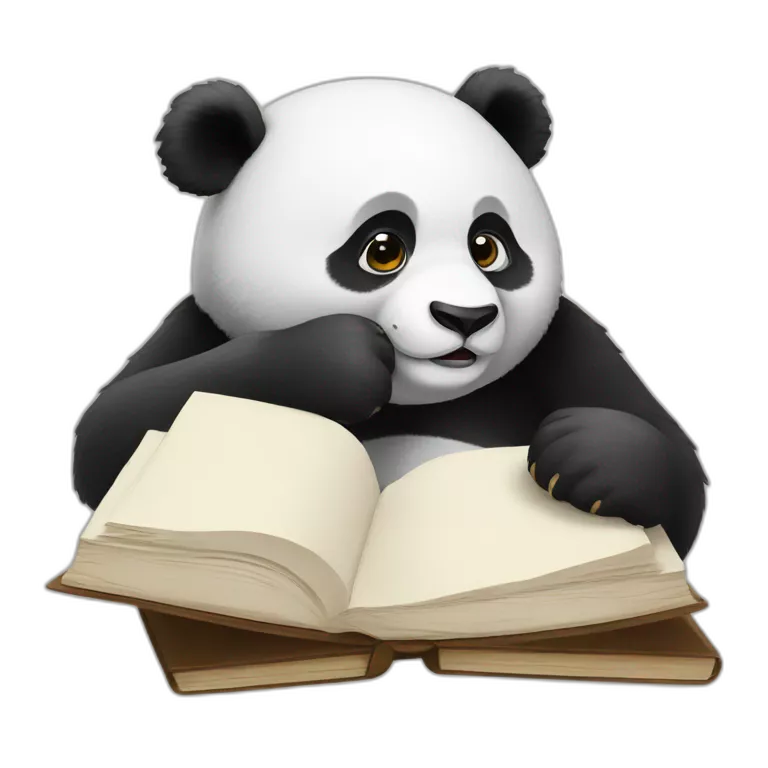 Panda studying