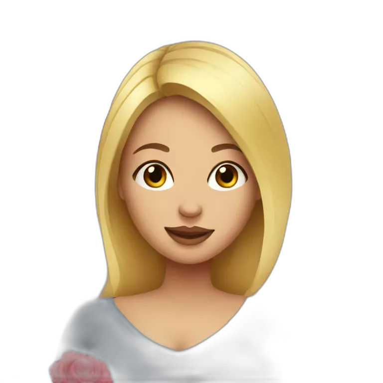 Blonde pregnant woman with roses