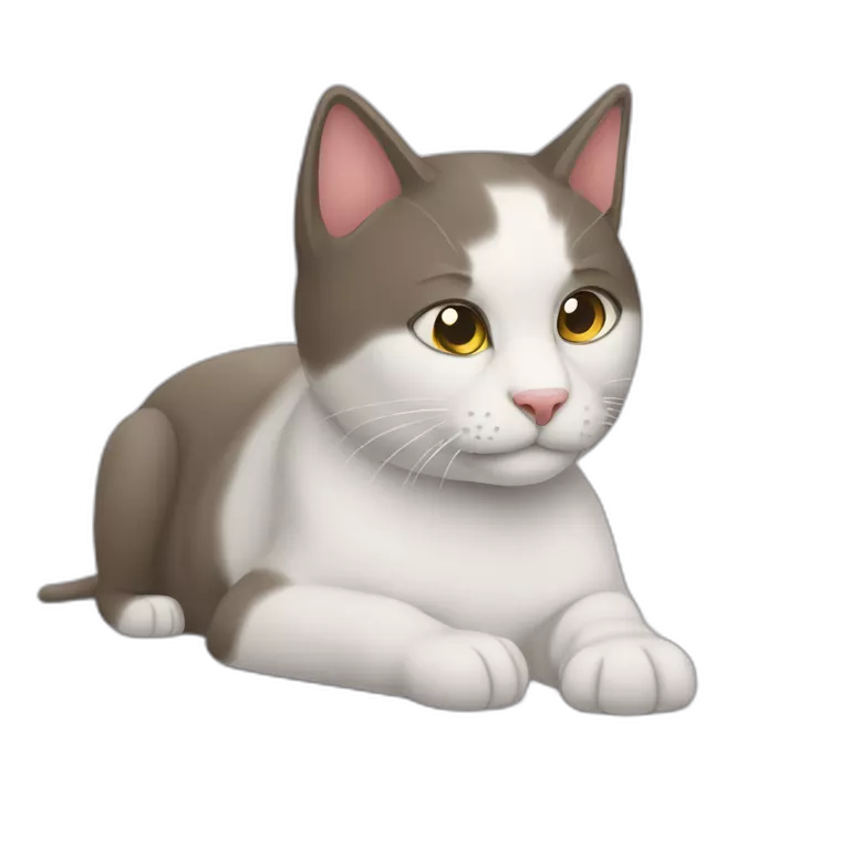 un gato verded siendo comido por un perro