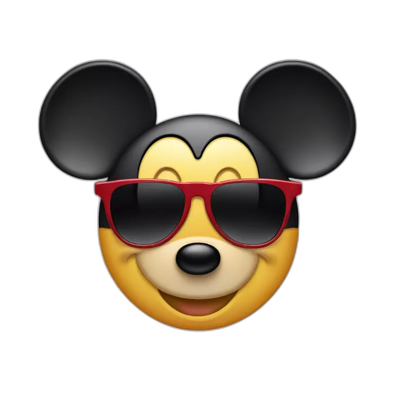 mickey mouse face with sunglasses emoji Copy Paste