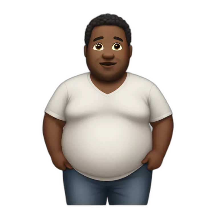 fat pregnant black man