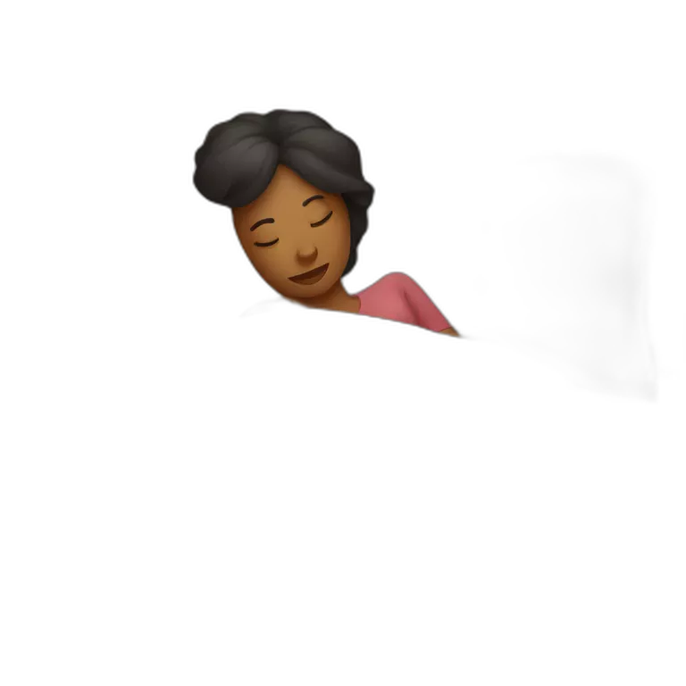 a woman sleeping in a bed