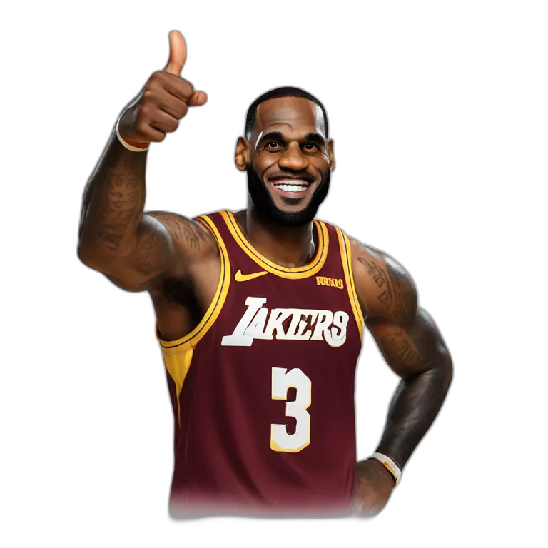 lebron james thumbs up