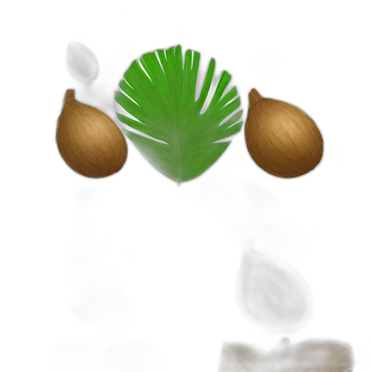 A peacock and a coconut