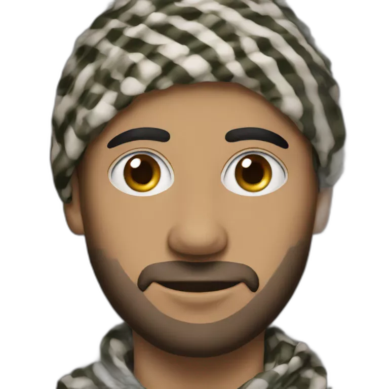 Keffiyeh only eyes showing brown male