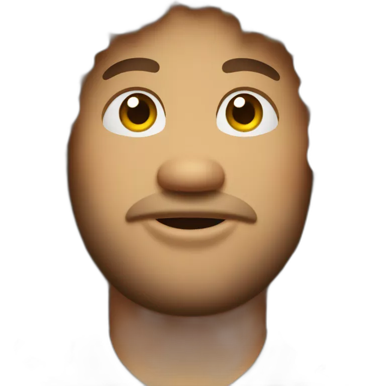 Fat man memoji curly hair