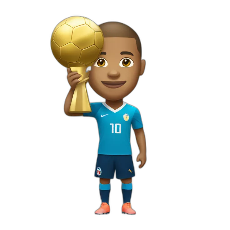 Mbappe con un Balon de Oro