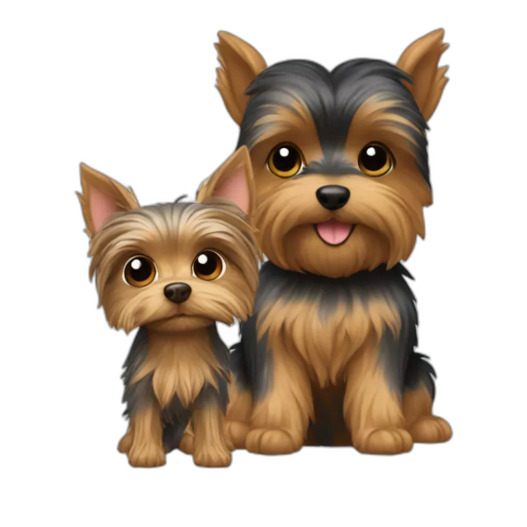 a yorkie terrier and a squirrel