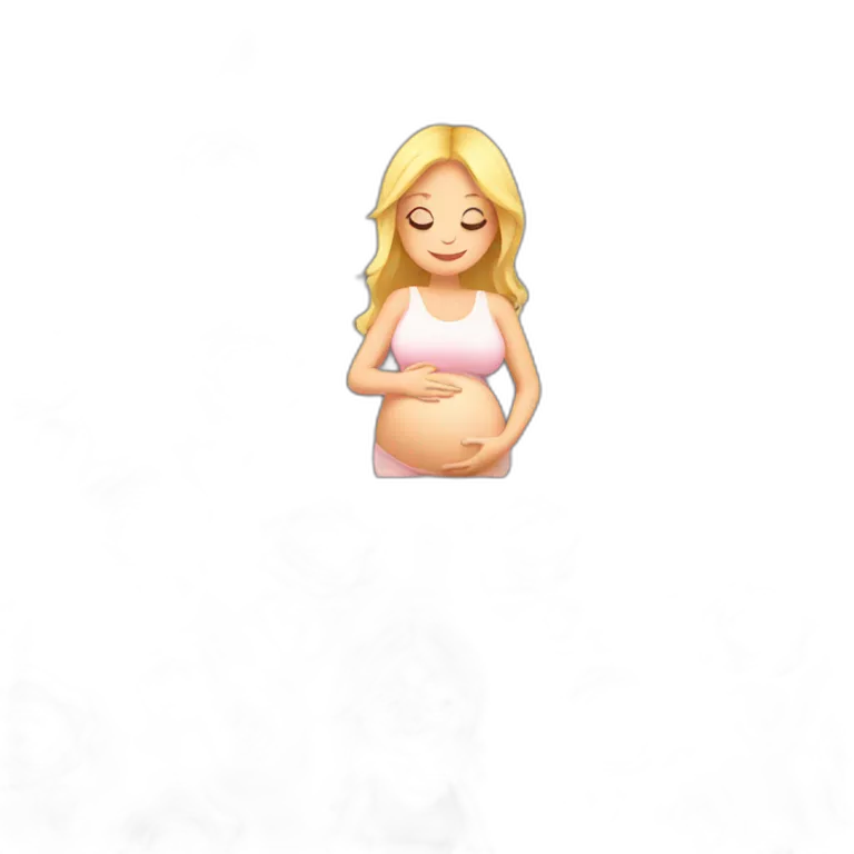 Blonde pregnant woman with roses