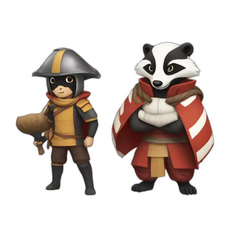 A badger and a narutomaki