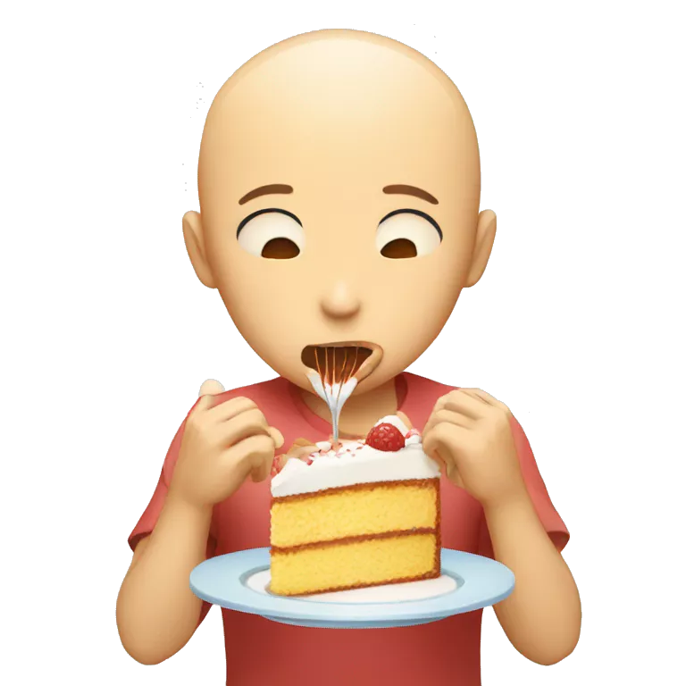 Saitama eating cake