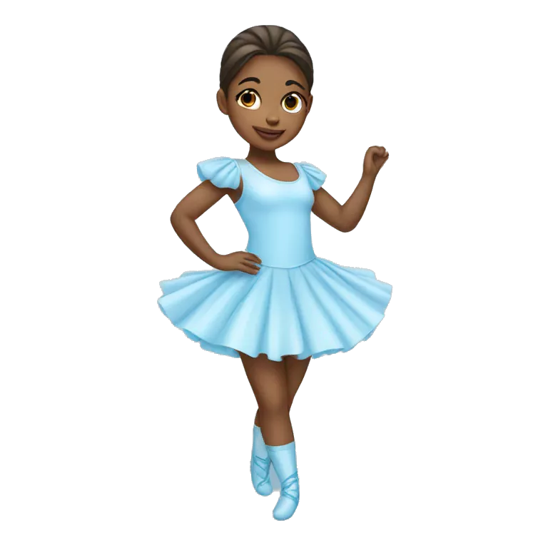 Dancer girl wearing light baby blue