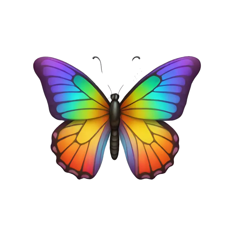 glossy rainbow butterfly