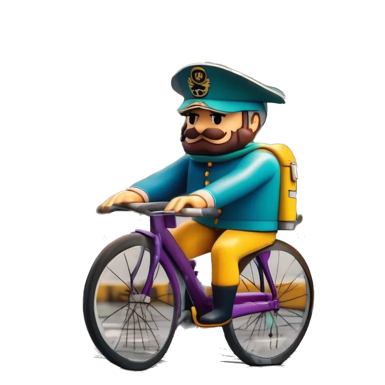 capitaine IB sur un velo