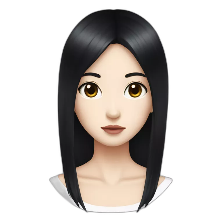 tomie girl black hair emoji Copy Paste