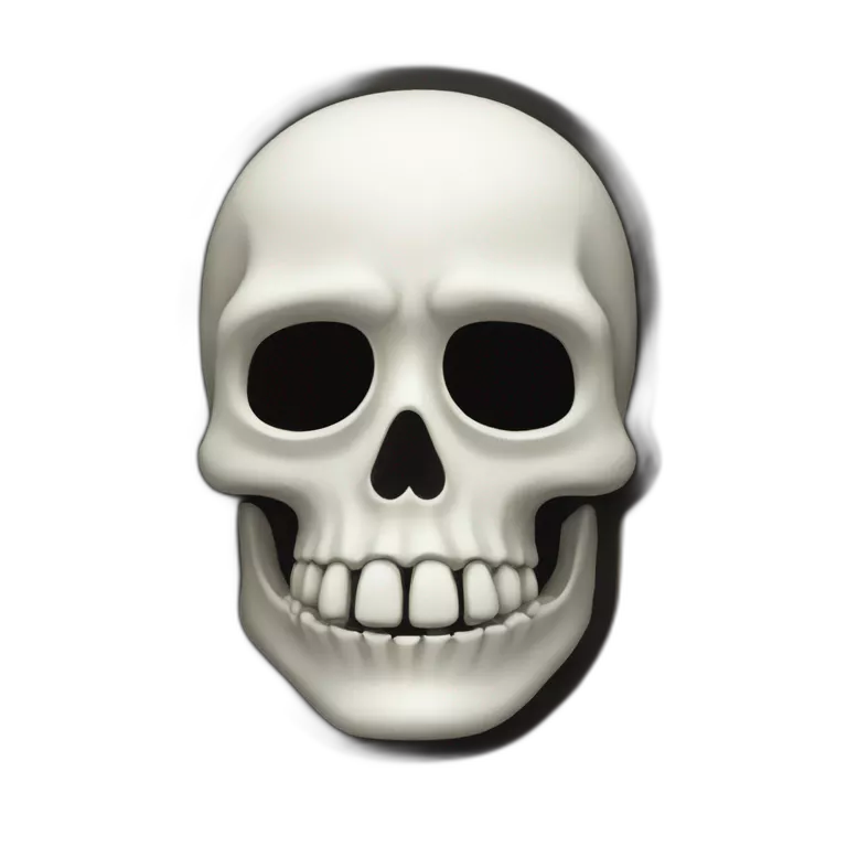 Skeleton mask with a long black mask underneath it