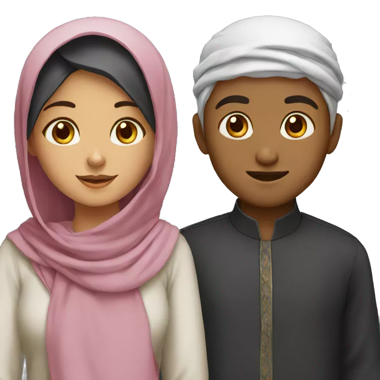 Muslim girl and boy
