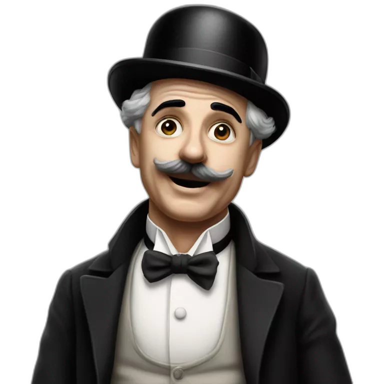 Charlie chaplin without a hat