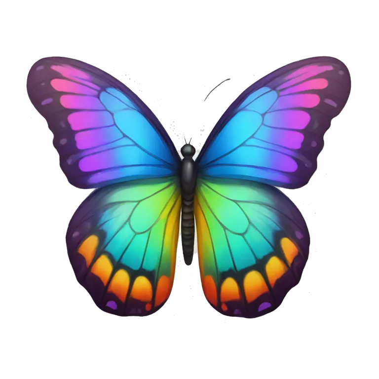 glossy rainbow butterfly
