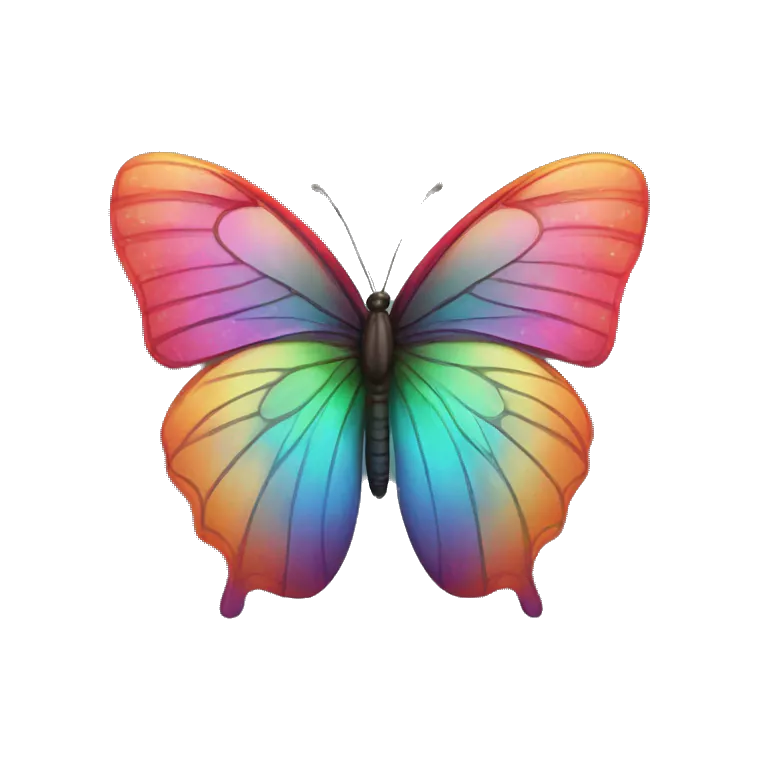 glossy rainbow butterfly