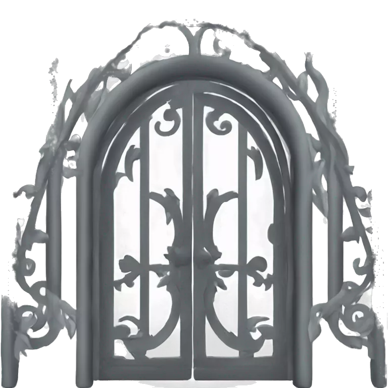 iron gate, arch, passage, metal, temple
