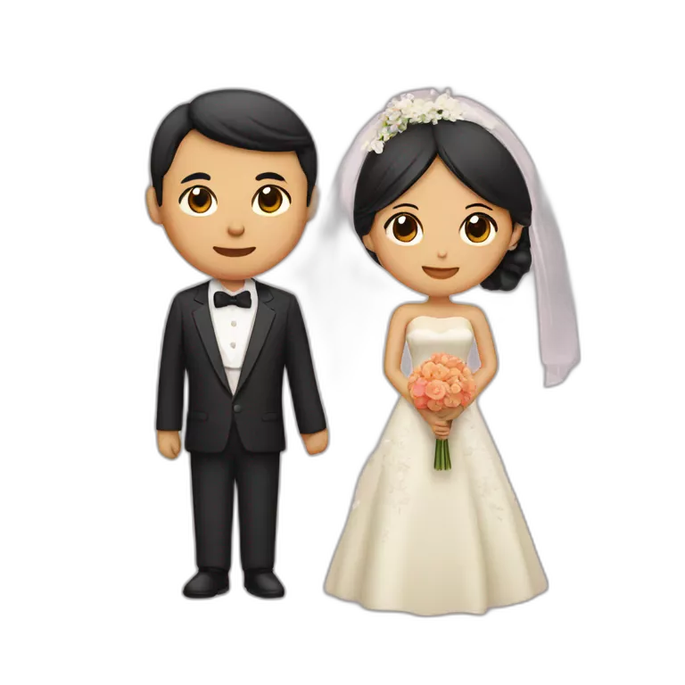 asian wedding couple