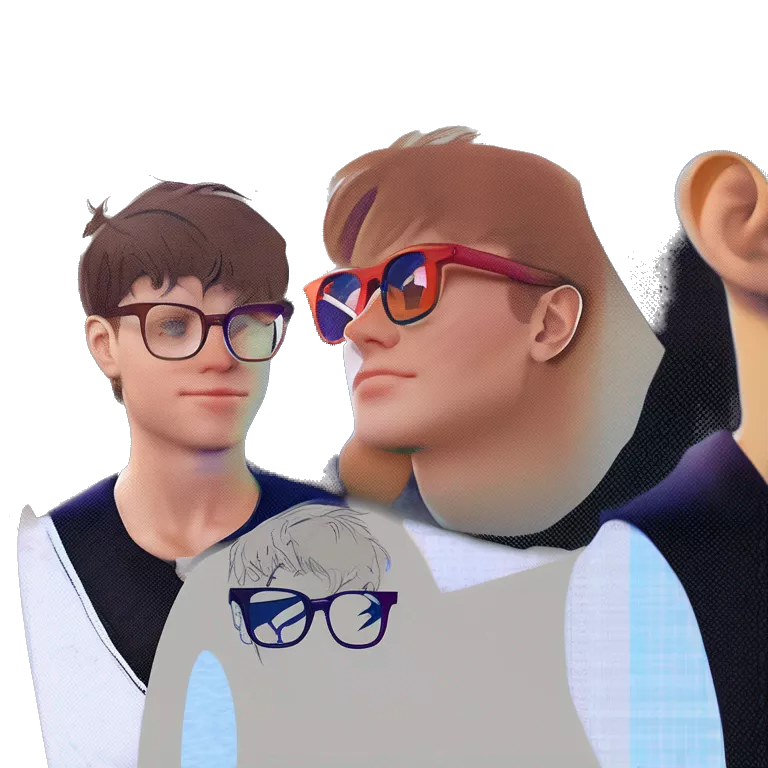 serious boy with glasses