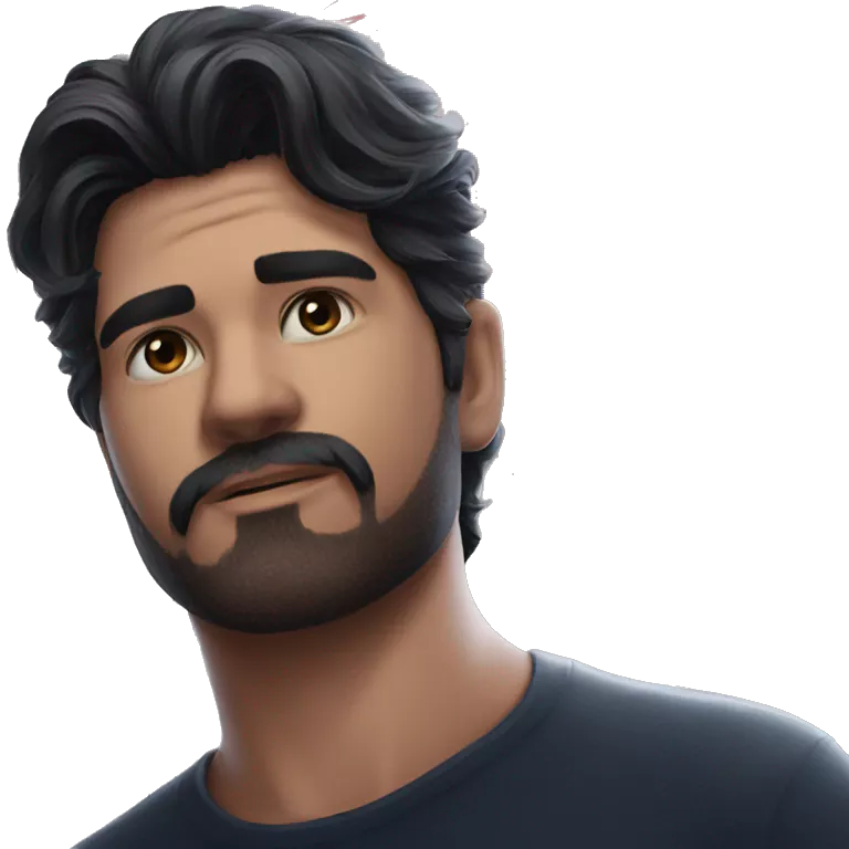 brooding gaze portrait with beard