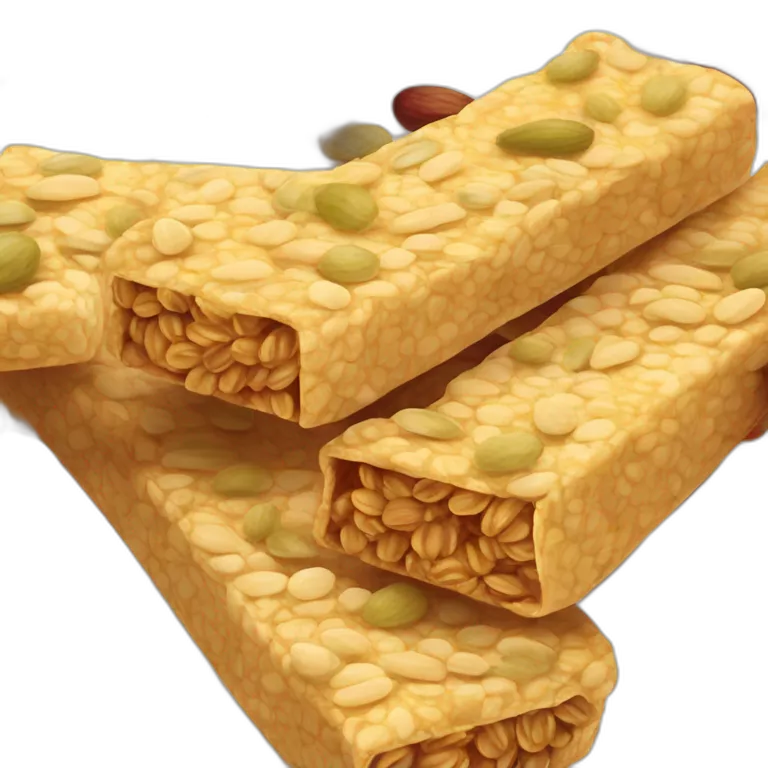 cereal bar with pumpkin seeds, raisins and grains of amaranth