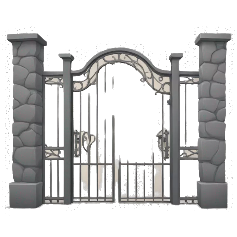 iron gate, arch, passage
