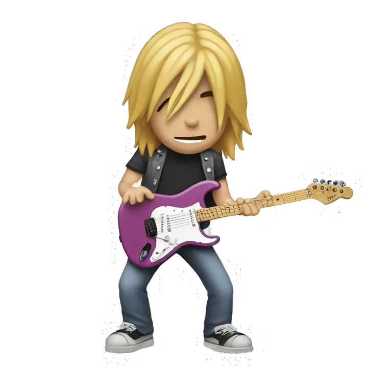 kurt cobain playing a fender stratocaster emoji