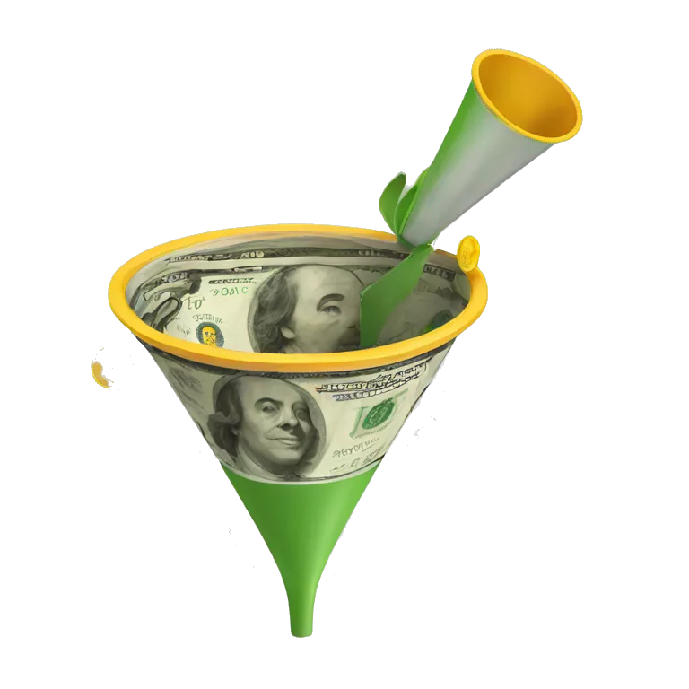 Cash funnel with euro