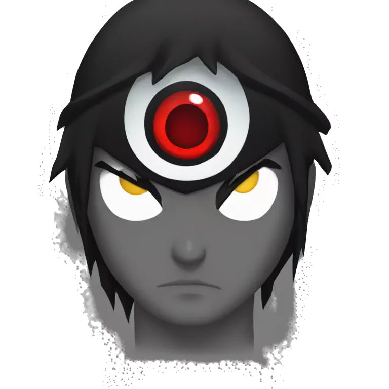 Itachi cara enojada con el Sharingan