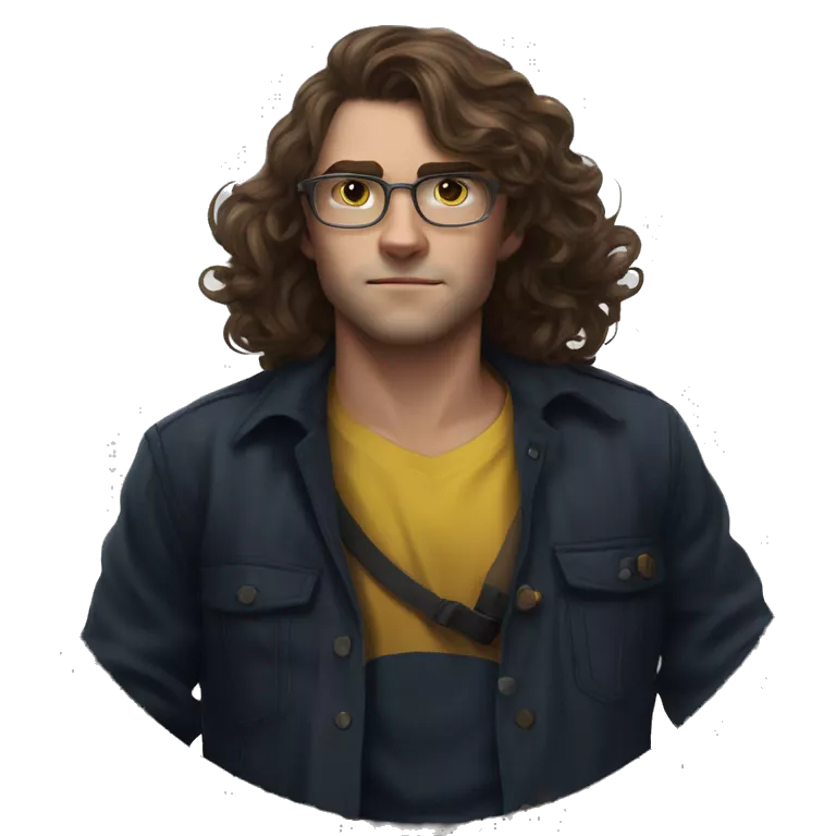 serious boy in glasses