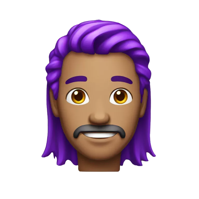 hombre con el cabello color morado