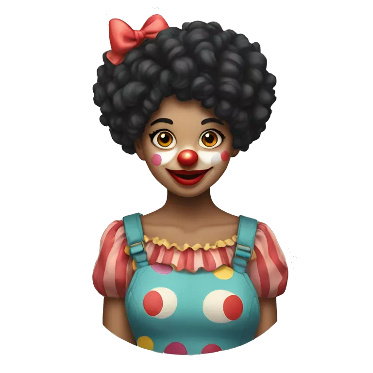 clown girl black hair