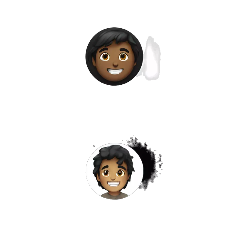 friendly black hair boy smiling