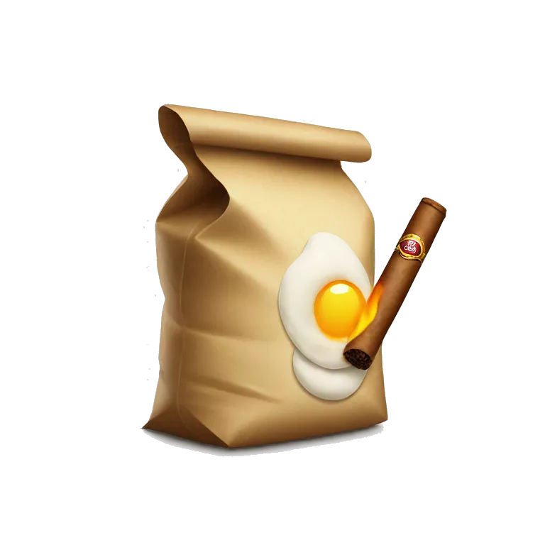a bag of flour smokes a cigar