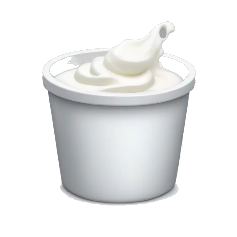 a tub of yogurt