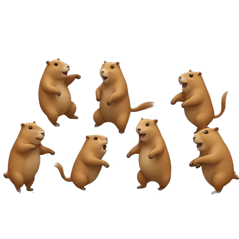 Capybaras dancing