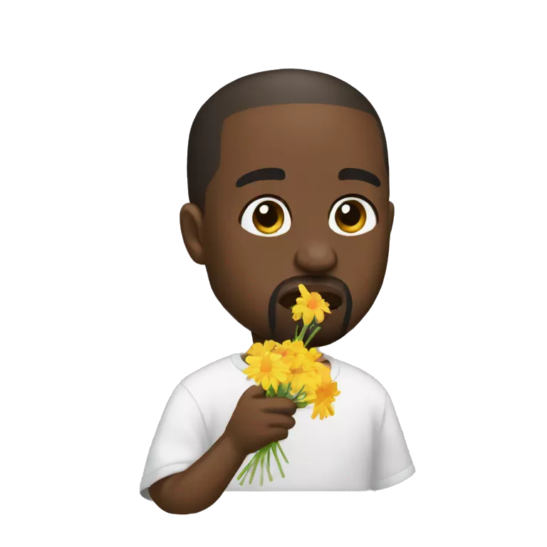 Kanye west eating flowers