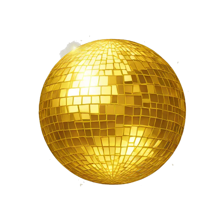 golden disco ball