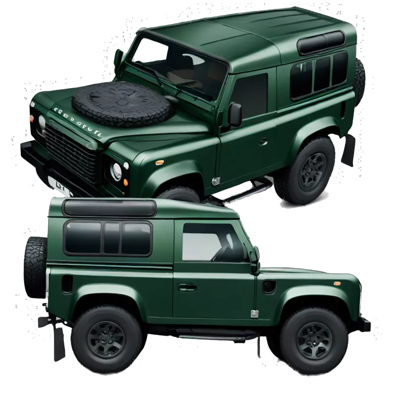 Land rover defender 90 dark green